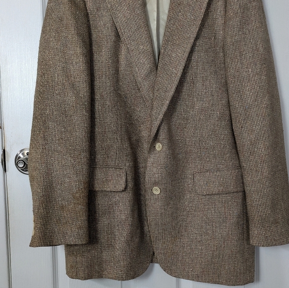 Vintage 70s ACTWU Tweed Double Button Sport Coat by Stanley Blacker for The Bon - Picture 5 of 11